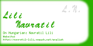 lili navratil business card